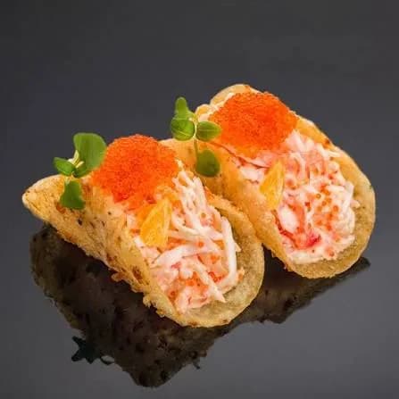 Тако с камчатским крабом